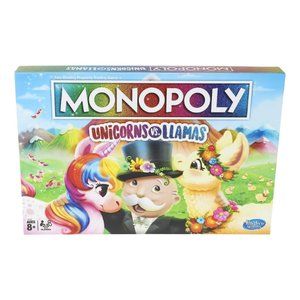 Monopoly Unicorns vs. Llamas Board Game for Ages 8 and Up
